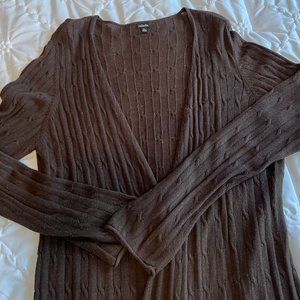 Rafaella XL Brown Cardigan Duster Sweater